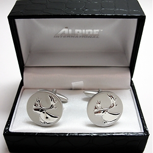Caribou 'Canadian Quarter' Steel Cufflinks